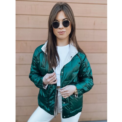 DStreet Reversible women&amp;#039;s quilted NATINA jacket in dark green TY2753 Slike