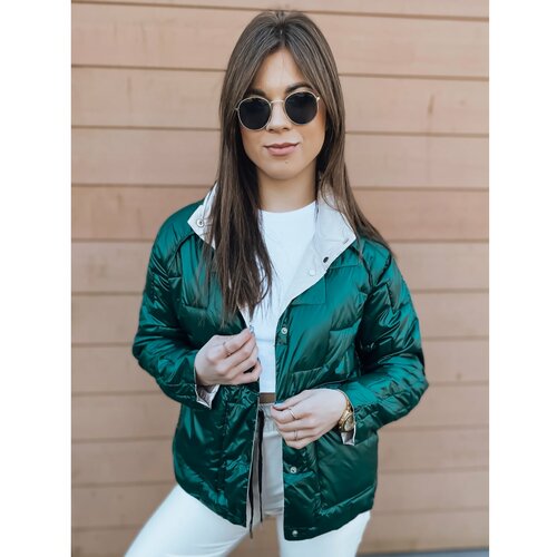 DStreet Reversible women's quilted NATINA jacket in dark green TY2753 Slike