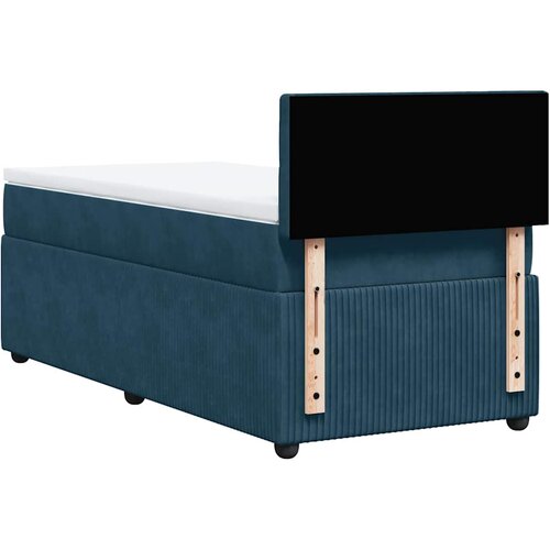 Box spring krevet s madracem plavi 90x200 cm bar&amp;scaron;unasti Slike