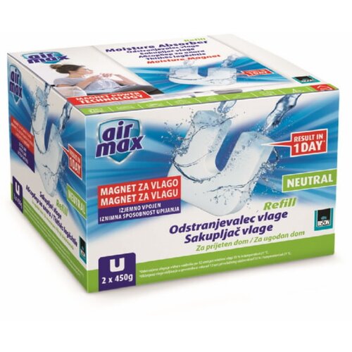 Bison tableta za odstranjevalec vlage air max (oblika magneta, 2 x 450 g, nevtralen vonj) Slike