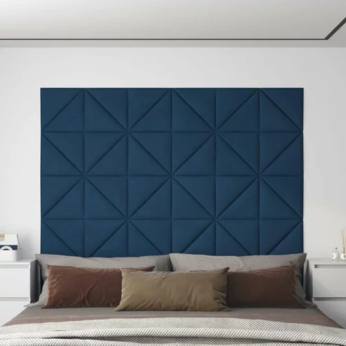  Zidne ploče 12 kom plave 30 x 30 cm baršunaste 0 54 m²