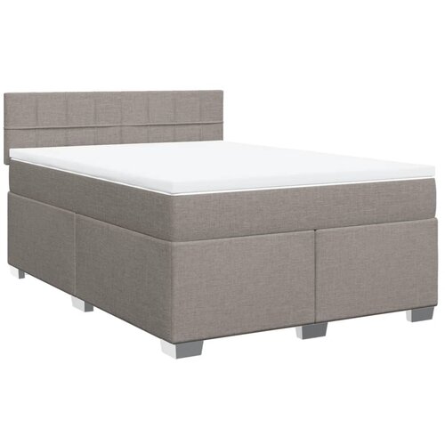 Maison Chic Box spring postelja - Vzmetna postelja z vzmetnico taupe 160x200 cm blago SL11649, (21883135) Cene