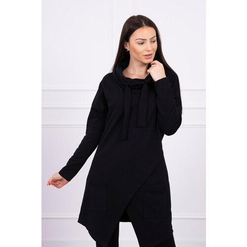 Kesi Tunic with a clutch front Oversize black Slike
