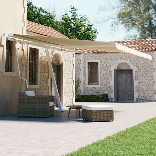  Prostostoječa avtomatska tenda 400x300 cm krem, (20728884) Cene