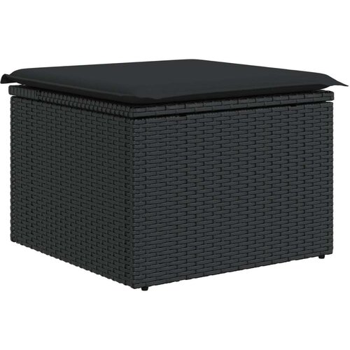 vidaXL 6-dijelni set kauča s jastučićima Crni poli ratan Cene