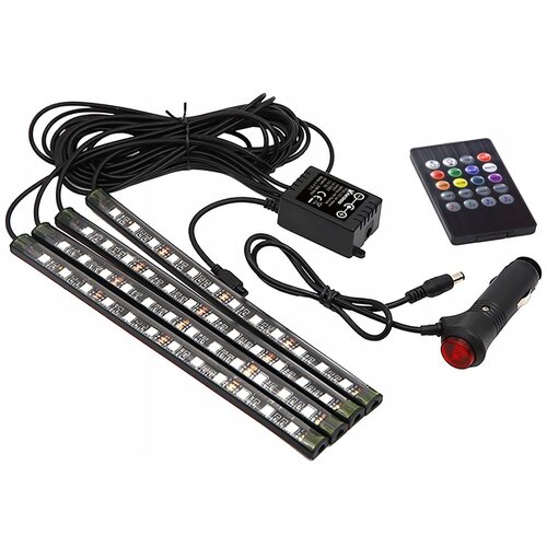 Vakoss RGB LED osvetlitev notranjosti avtomobila 48 LED z daljincem Slike