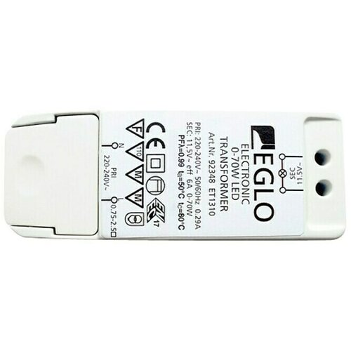 Eglo LED transformator (0 W - 70 W, 230 V, Bela, Možnost zatemnitve) Cene
