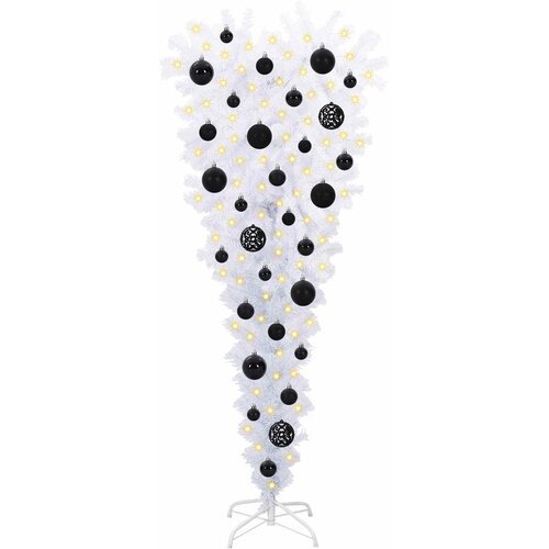  Umjetno božićno drvce s stalakom Bijelo 120 cm PVC i čelik Slike