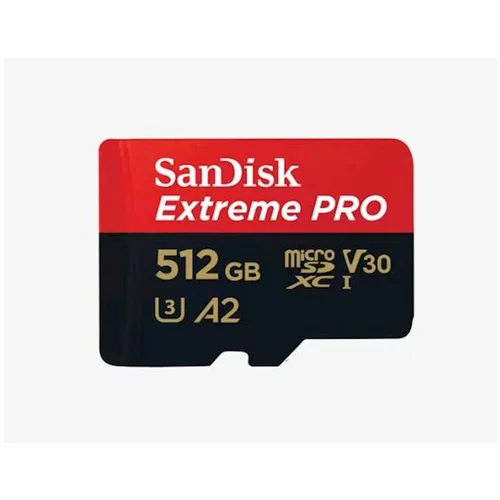 Sandisk SDXC MICRO 512GB EXTREME PRO, 200/140MB/s, A2, UHS-I, C10, V30, U3, adapter SDSQXCD-512G-GN6MA
