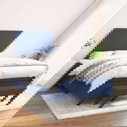  Krevet s oprugama i madracem plavi 120 x 200 cm od tkanine Cene