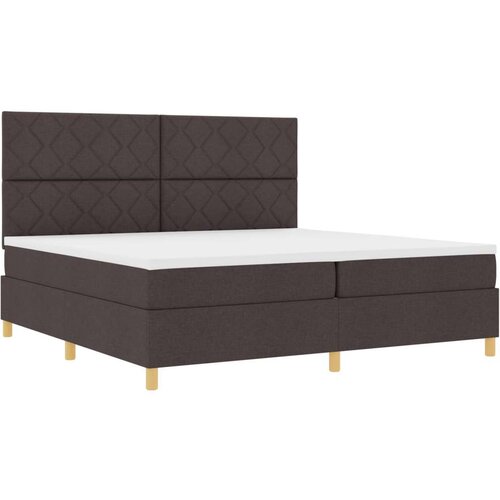 Box Spring Krevet s du&amp;scaron;ekom Tamnosmeđi 200x200 cm Tkanina Slike