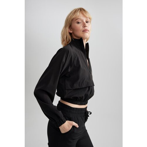 Defacto Fit Crop High Neck Woven Cardigan Slike