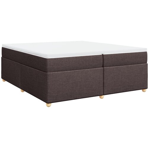 vidaXL Krevet s oprugama i madracem tamnosmeđi 200x200 cm od tkanine Cijene