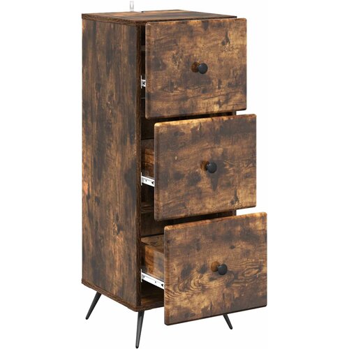  Ormar s ladicama Dimljeni hrast 33 x 34,5 x 90 cm Slike