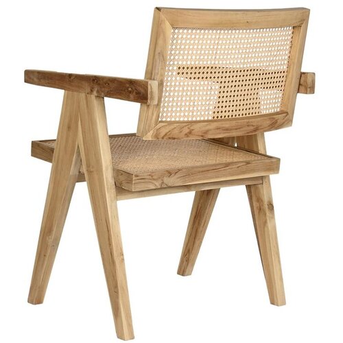  Jedilni Stol DKD Home Decor Naraven Tik Ratan (58 x 56 x 82 cm) Slike