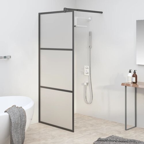 The Living Store pregrada za tuš 90x195 cm motno esg steklo črna - tuš stena, (21751429) Cene