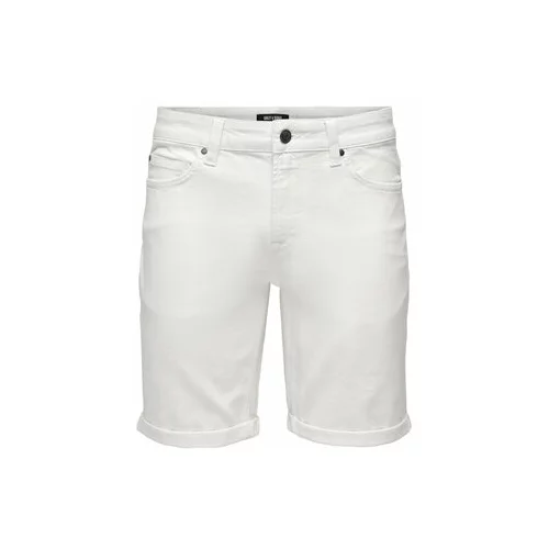 Only & Sons Kratke hlače iz tkanine 22024451 Bela Regular Fit