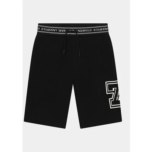 Karl Lagerfeld Kids Športne kratke hlače Z30026 S Črna Regular Fit