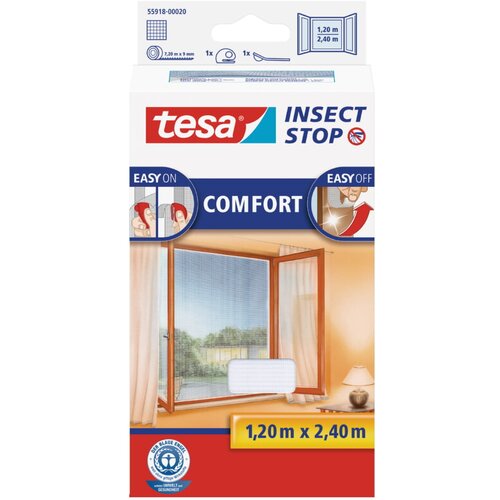 Tesa mreža proti mrčesu comfort (za okna, 1,2 x 2,4 m, bele barve) Cene