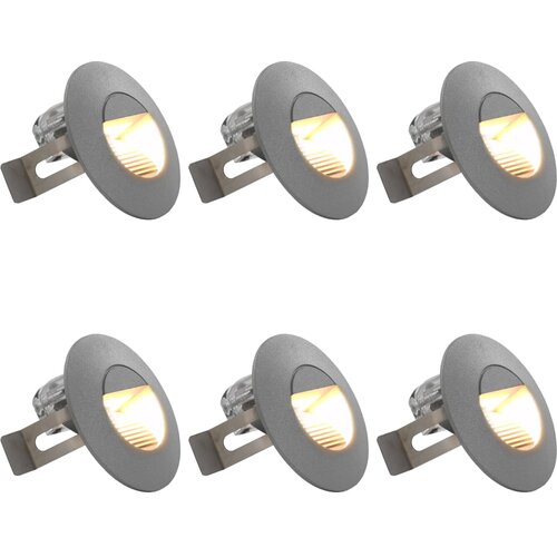 vidaXL Vanjske LED zidne svjetiljke 6 kom 5 W srebrne okrugle Cijene