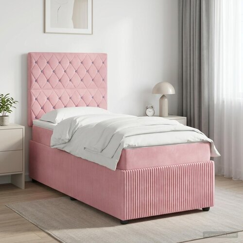  Boxspring krevet s madracem Ružičasta 90 x 200 cm Bar&scaron;un Cijene