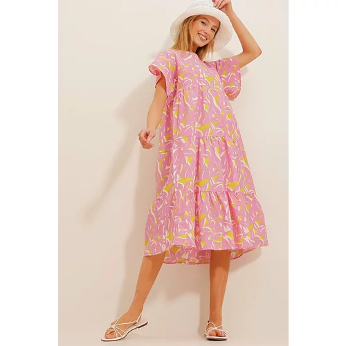 Trend Alaçatı Stili Dress - Pink - A-line