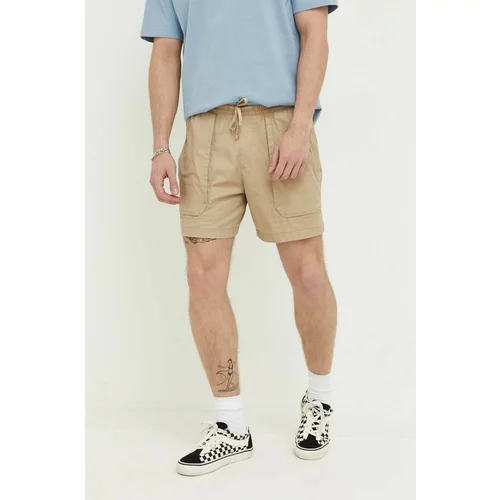 Abercrombie & Fitch Kratke hlače moški, bež barva