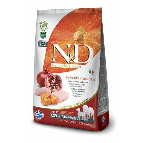 Farmina N&D bundeva hrana za pse piletina i nar (adult, medium & maxi) 2.5kg Slike