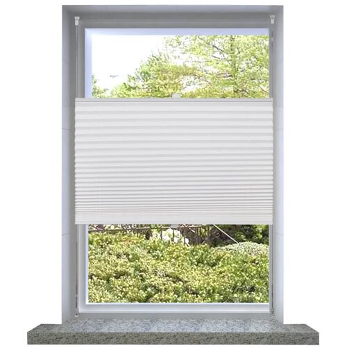VidaXL Plise Harmonika Zavese velikost 50 x 100 cm Bele barve Slike