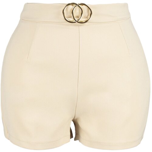 Trendyol Shorts - Beige - High Waist Cene