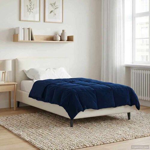  Zimska posteljnina Temno modra 135 x 200 cm Mikrovlakna, (5000284622) Cene