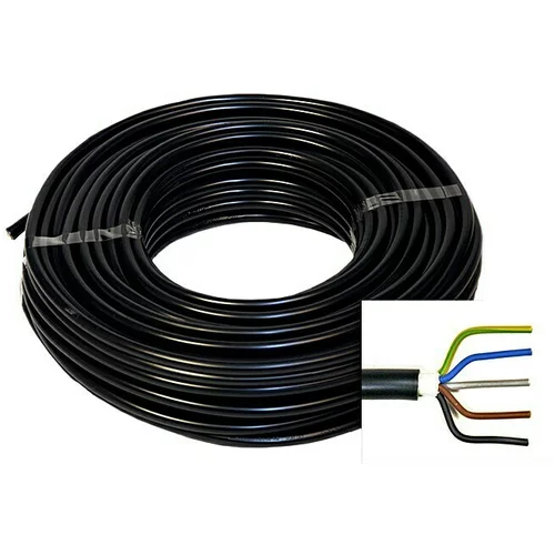  Podzemni kabel NYY-J 5x1,5 (Broj parica: 5, 1,5 mm², Duljina: 10 m, Crne boje)