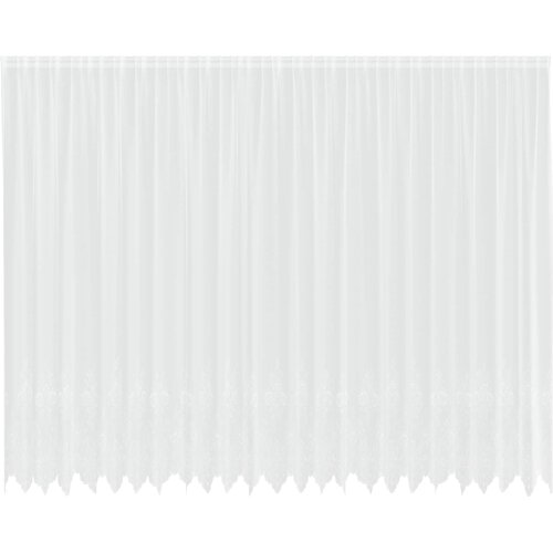  Čipkasta zavjesa sa zavjesama Bijelo 260 x 600 cm Poliester Slike