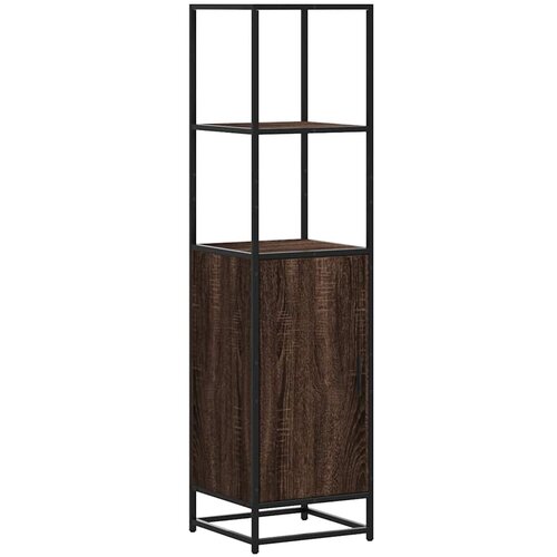 Maison Chic Visoka omara - Komoda - Predalnik rjavi hrast 35,5x35x139 cm inž. les in kovina, (21722301) Slike