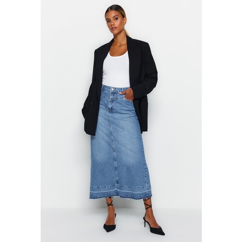 Trendyol Skirt - Blue - Maxi Slike