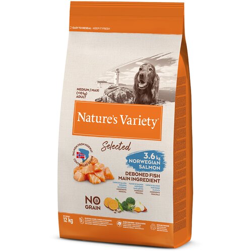 Nature’s Variety Selected Medium Adult norve&scaron;ki losos - 12 kg Cijene