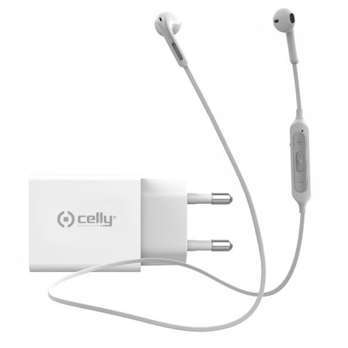 Celly Adapter i Bluetooth slušalice NEWGEN, Bela Cene