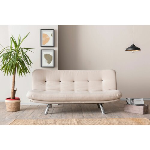 misa small sofabed v2 - cream cream 3-Seat sofa-bed Slike