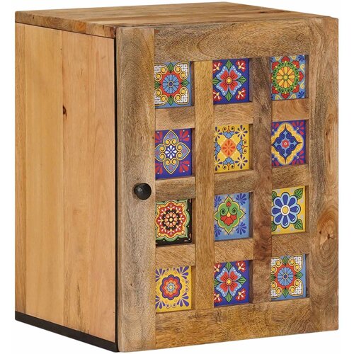 Viseći ormar za kupaonicu s pohranom Prirodna 38 x 33 x 48 cm Slike