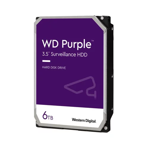 Western Digital Trdi disk Purple WD64PURZ 6TB 3,5" SATA3 (5640rpm, medpomnilnik 256MB)