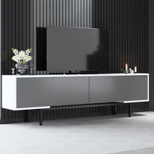 Hanah home force - anthracite, white, black anthracitewhiteblack tv stand Slike