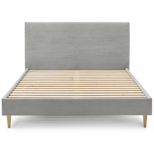 Bobochic Paris Bračni krevet od sivog sumota Anja Light, 160 x 200 cm