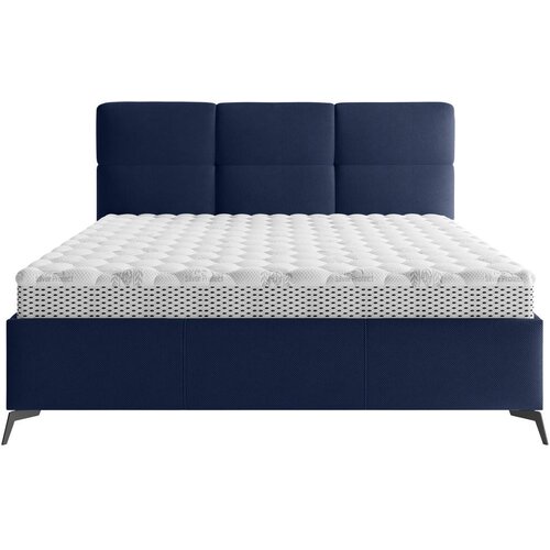 CARRYHOME OBLAZINJENA POSTELJA 180 cm x 200 cm , tekstil temno modra Slike
