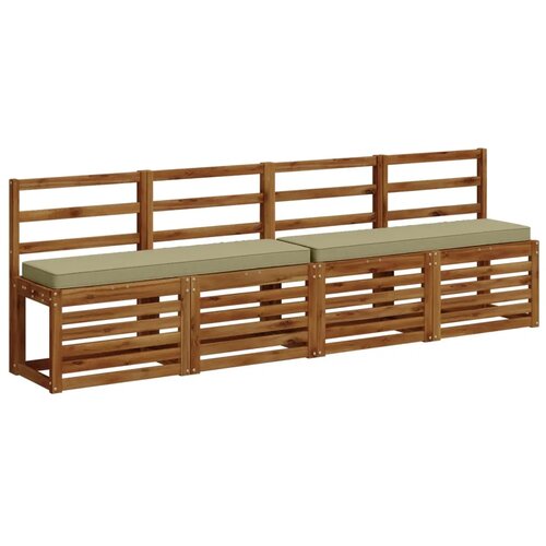 Jastučići za klupe - 2 dijela VUGHT 2 pcs 100% poliester - Svijetlo zelena (melange) 110 x 30 cm 2 Cijene