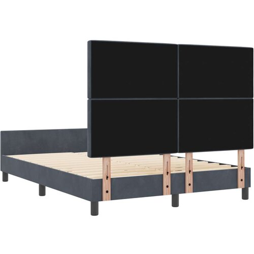 VidaXL krevet tamno sivi 140x190 cm bar&amp;scaron;un Slike