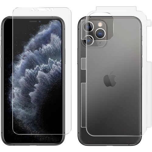 AVIZAR 360&amp;deg; folija iPhone 11 Pro, sprednja in zadnja za&amp;scaron;cita, prilagodljiva in antibakterijska, z aplikatorjem - prozorna, (20713241) Slike