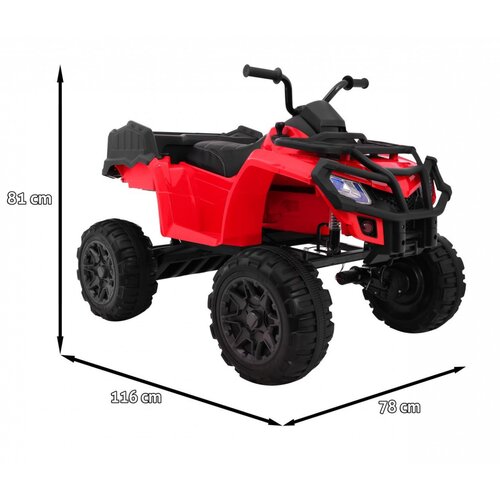 Quad na akumulator All-terrain 4 x 4 - crveni Slike