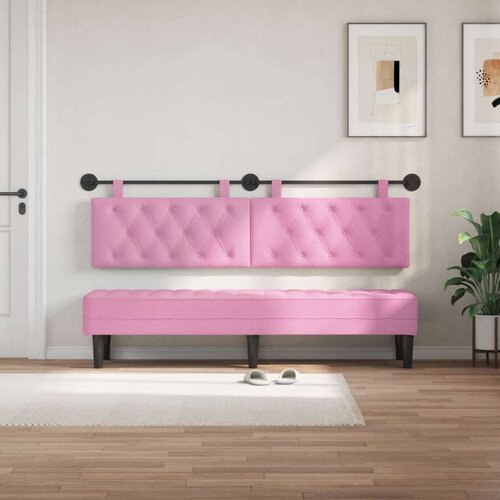  Držeće uzglavlje Zidne Ružičasta 170 x 55 x 7 cm tkanina - Ružičasta 160 cm bez LED Slike