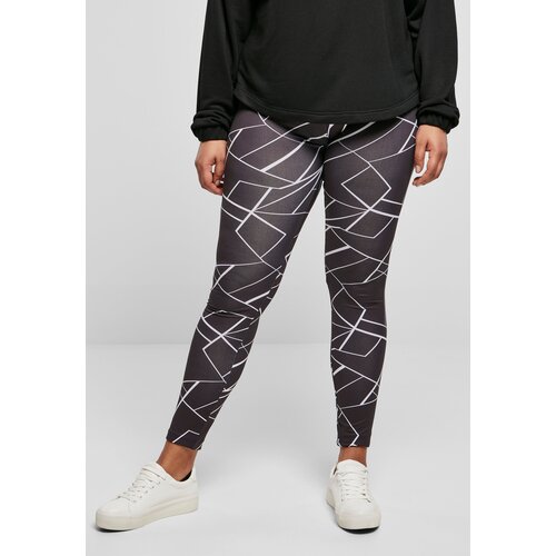 Urban Classics Women&amp;#039;s AOP Geometric Black Leggings Slike