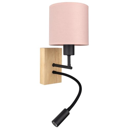Brilagi LED Flex. lampa BOBO WOOD 1xE27/25W/230V + LED/3W hrast/crna/ružičasta Slike